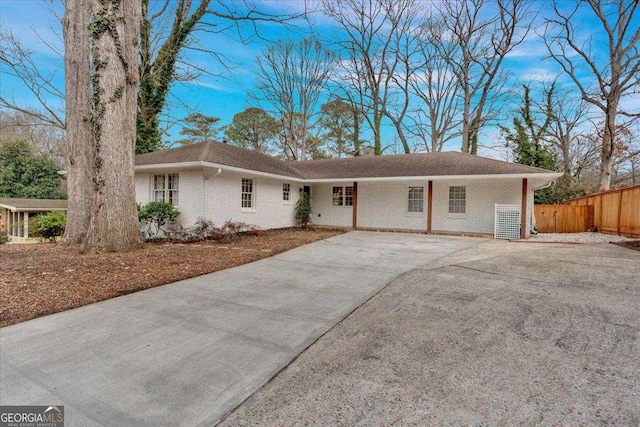 view of ranch-style home