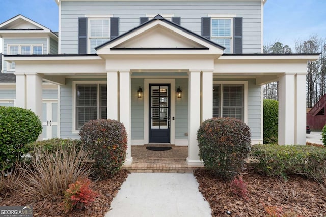 view of front of house with a porch