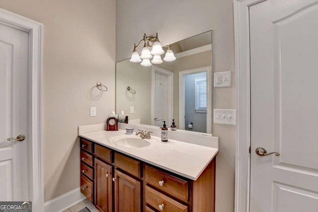 bathroom featuring vanity