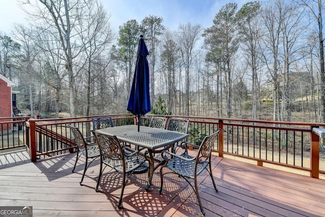 view of wooden terrace