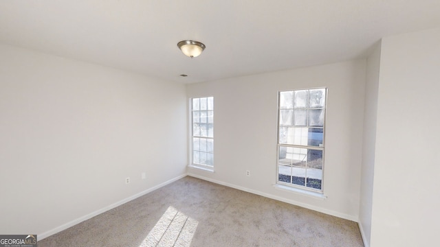 view of carpeted spare room