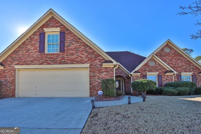 view of property featuring a garage