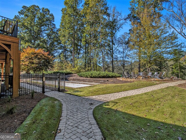 view of yard with a patio