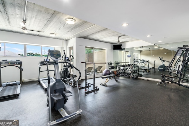 view of exercise room