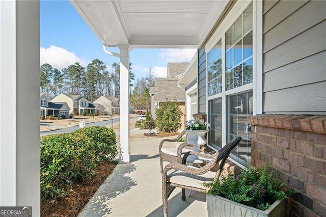 view of patio featuring covered porch