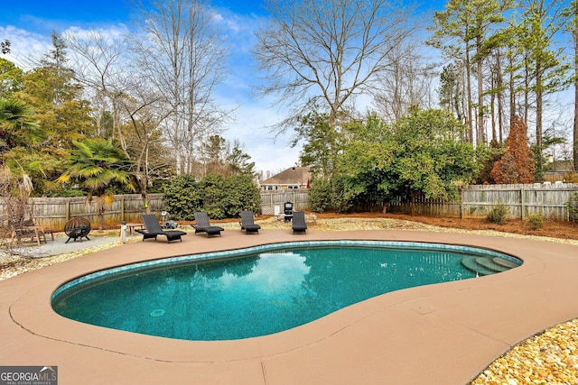 view of pool with a patio