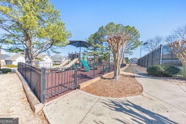 view of jungle gym