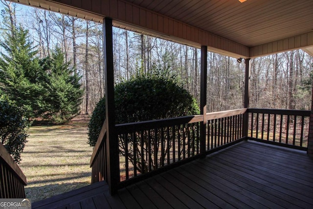 view of wooden deck