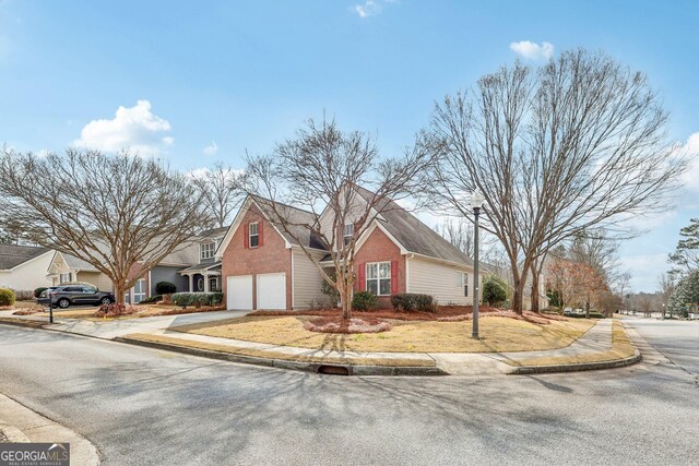 view of property with a garage