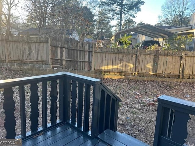 view of wooden terrace