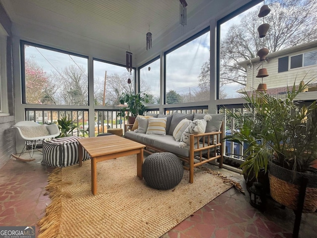 view of sunroom