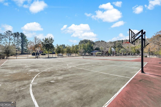 view of sport court with tennis court