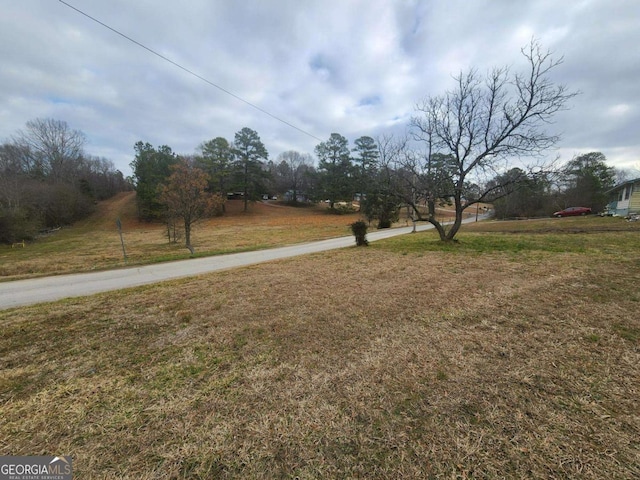 view of yard featuring a rural view