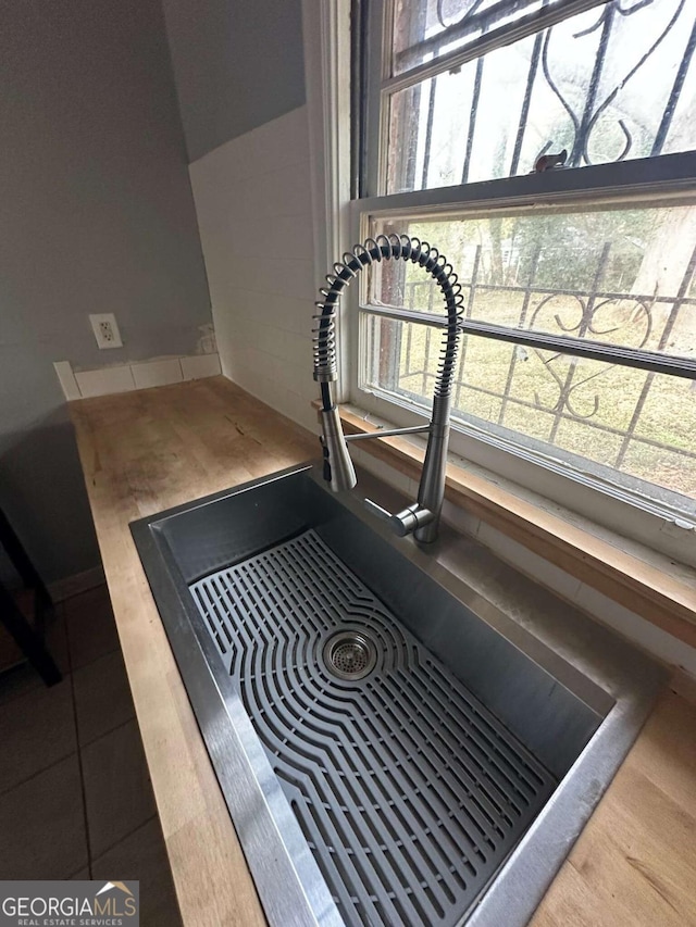 interior details with sink