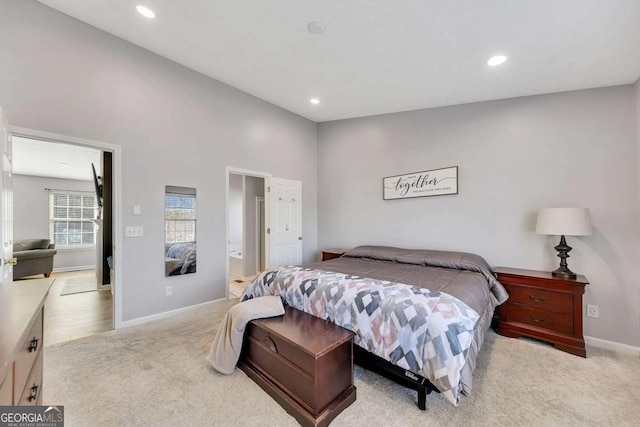 view of carpeted bedroom