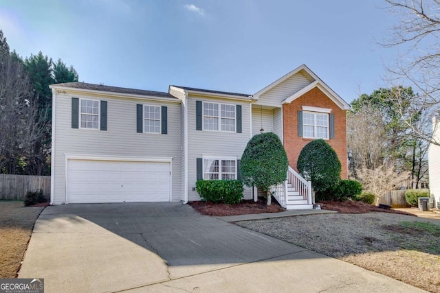 view of front of house featuring a garage