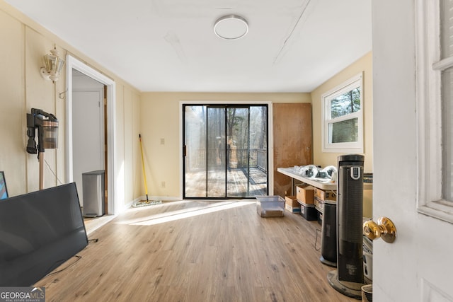 interior space featuring light wood-type flooring