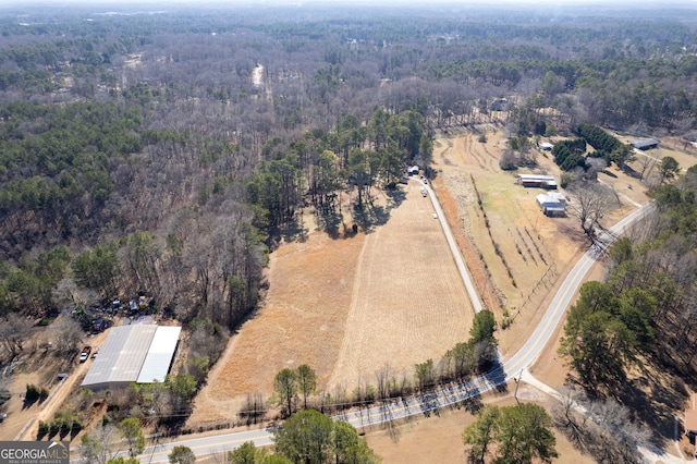 drone / aerial view with a rural view