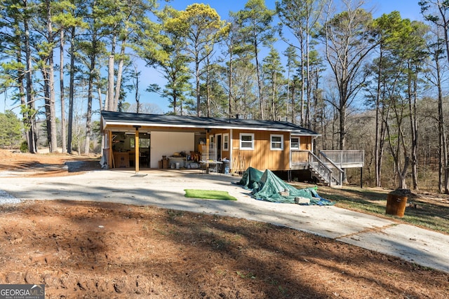 view of rear view of property