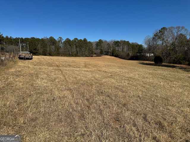 view of yard featuring a rural view