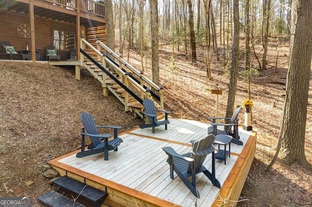 view of patio / terrace featuring a deck