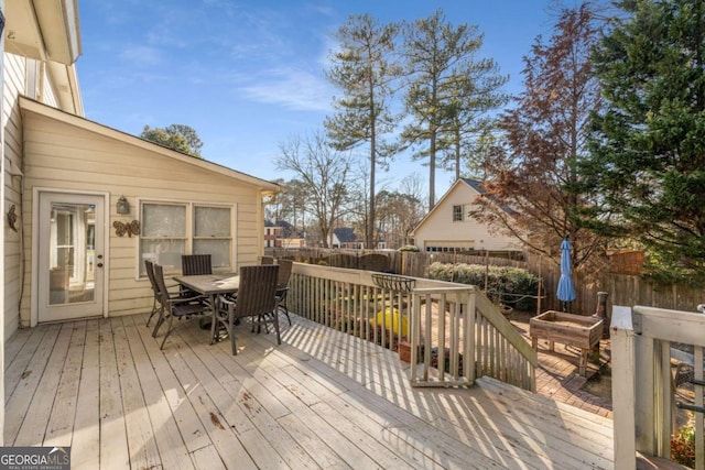 view of wooden deck