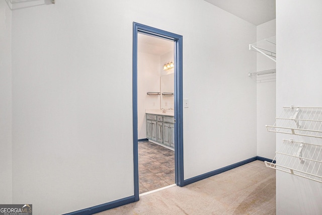 2753 Jubilee Ter, Bethlehem, GA 30620 - walk in closet with carpet and a sink