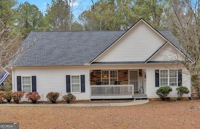 view of front of home with covered porch