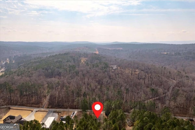 bird's eye view featuring a mountain view