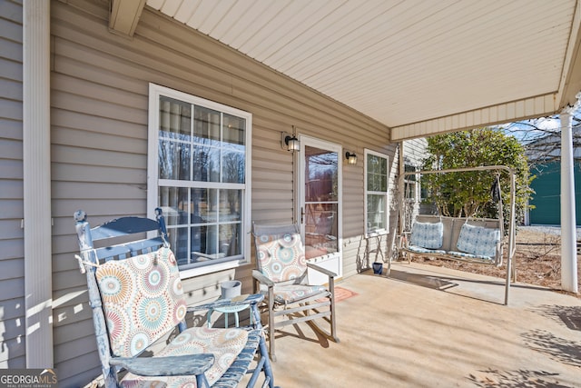 view of patio / terrace featuring a porch