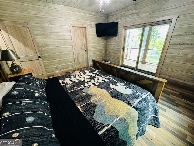 bedroom featuring hardwood / wood-style floors