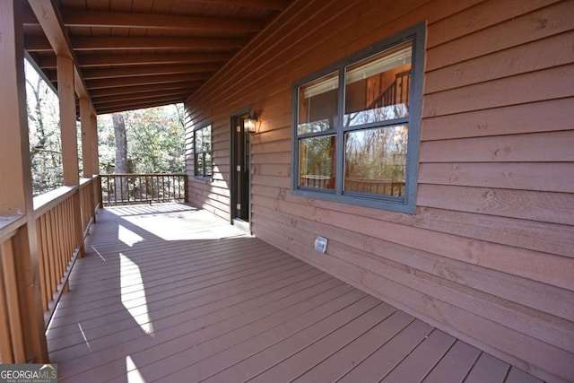 view of wooden terrace