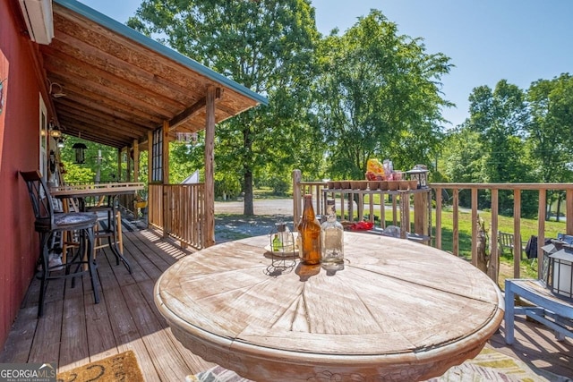 view of wooden terrace