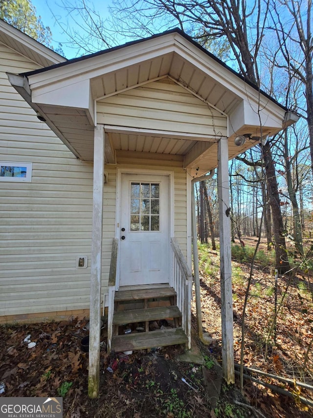 view of entrance to property