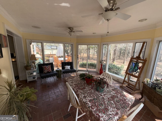 view of sunroom