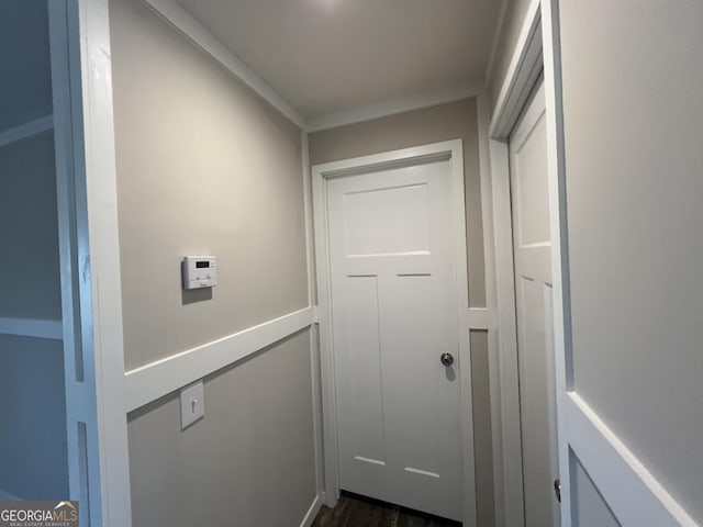 entryway featuring dark wood-type flooring