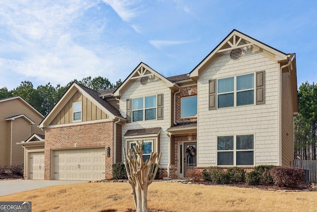 craftsman-style house with a garage