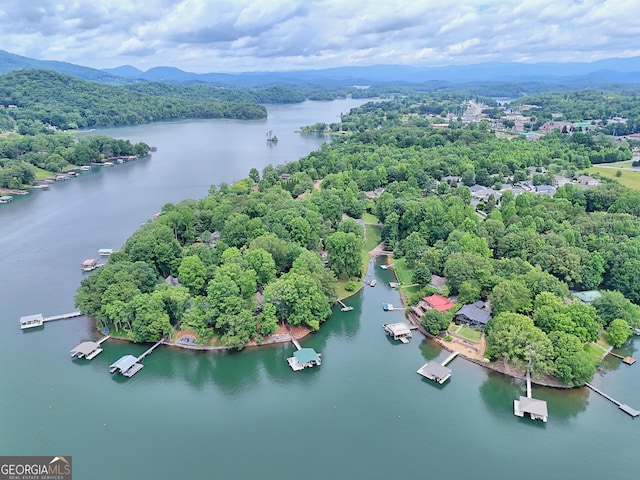 520 Long View Dr, Hiawassee, GA 30546 - drone / aerial view of a water and mountain view