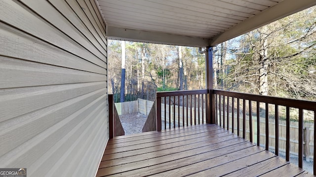 view of wooden deck