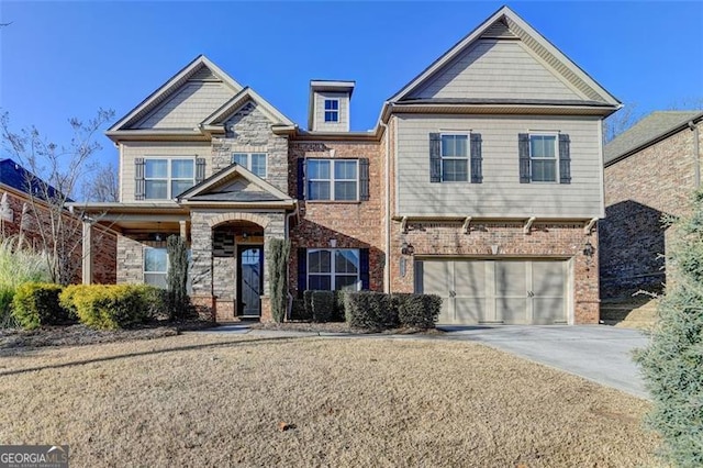 view of front of house featuring a garage