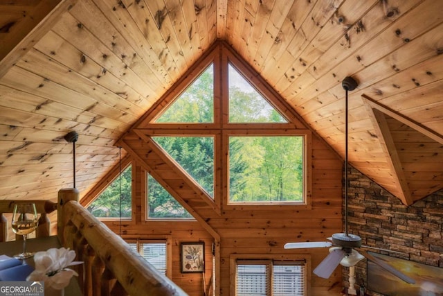 273 Deer Crest Hts, Blue Ridge, GA 30513 - interior details featuring wooden walls and wooden ceiling