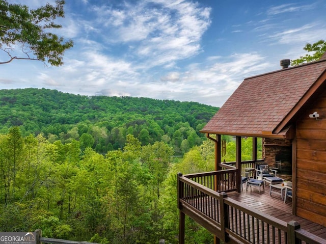 273 Deer Crest Hts, Blue Ridge, GA 30513 - view of wooden terrace