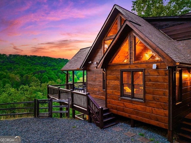 273 Deer Crest Hts, Blue Ridge, GA 30513 - view of property exterior at dusk