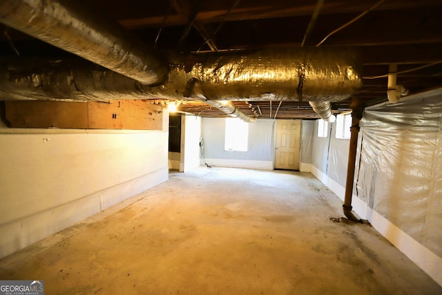 view of basement