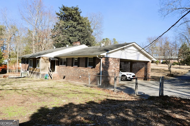 view of property exterior with a carport