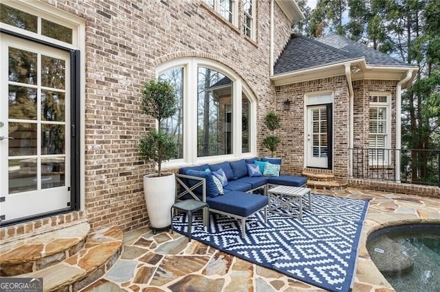 view of patio featuring outdoor lounge area