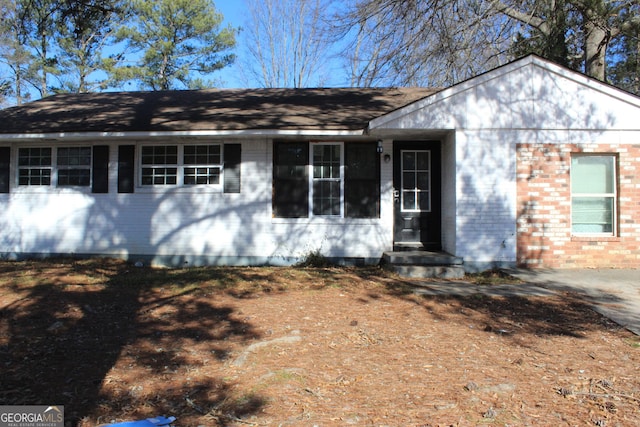 view of ranch-style home