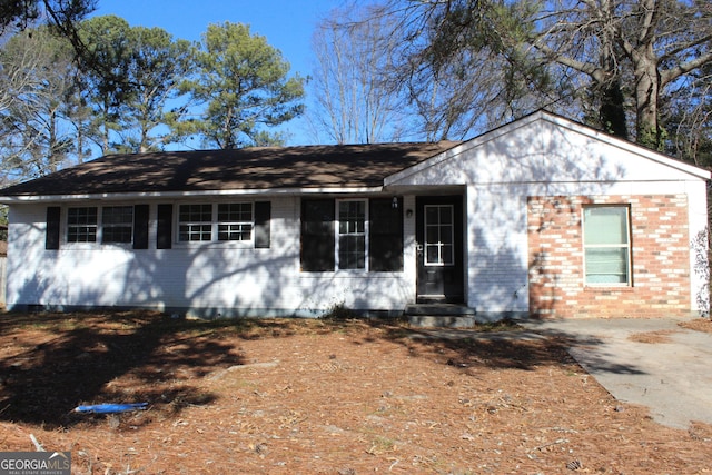 view of ranch-style home