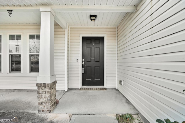 view of doorway to property