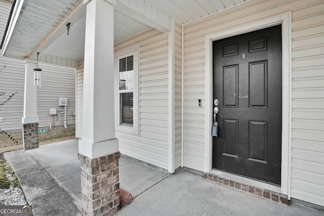 view of doorway to property